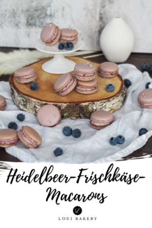 Heidelbeer-Frischkäse-Macarons